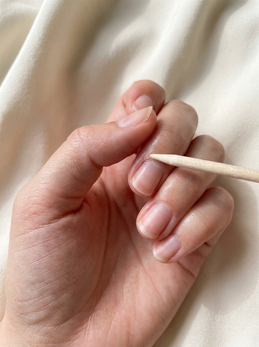 Nagelhaut sanft zurückschieben als Clean Nails Anleitung Schritt 6
